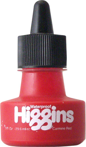Higgins Colored Ink: Carmine, 1 oz.