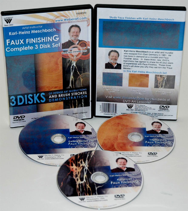 Karl-Heinz Meschbach's  Faux Finishing Oil Painting, 3 Levels, DVD: (3 Hour)