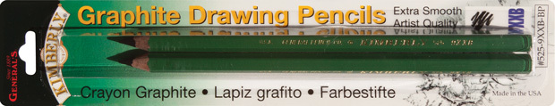 Kimberly Drawing Pencils: 9XXB, Carded, Pack of 2 