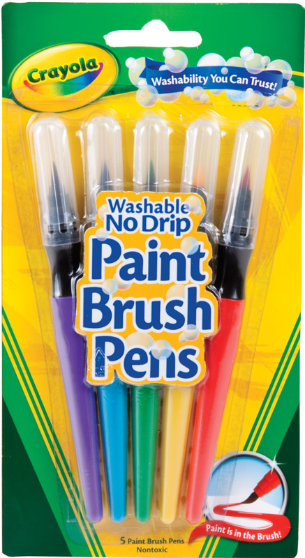 Crayola No Drip Paint Brush Pen Set