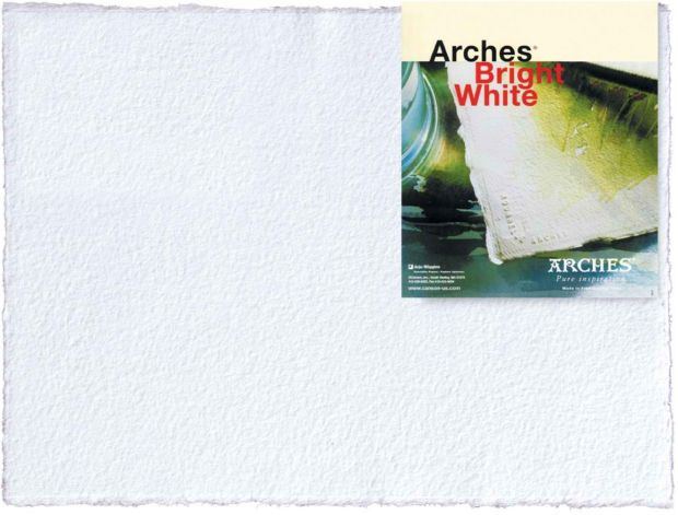 Canson Arches Watercolor Paper: Cold Press, Bright White, 16" x 20", 140lb., Pack of 3