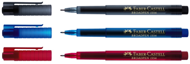 Faber-Castell Fineliner Broadpen 1554: Blue, Pack of 10