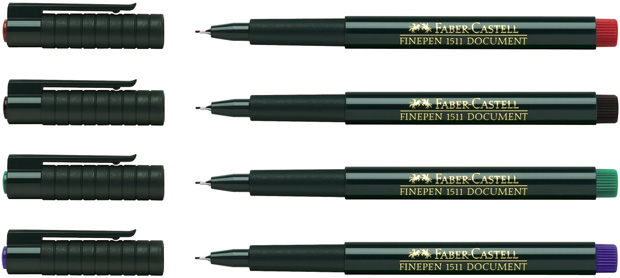 Faber-Castell Fineliner Finepen 1511: Blue, Pack of 10