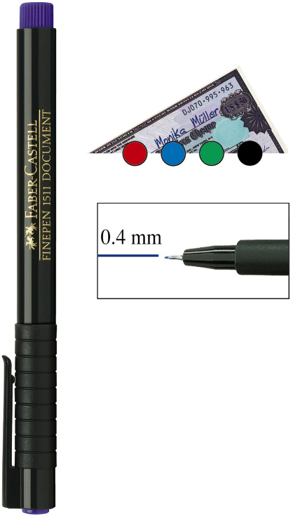Faber-Castell Fineliner Finepen 1511: Blue, Pack of 10