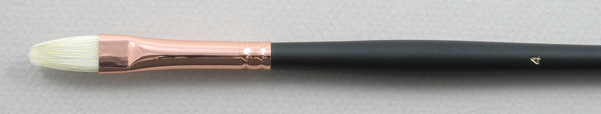 Chungking Hog Bristle 1310 Filbert # 4 Brush: Head Shot