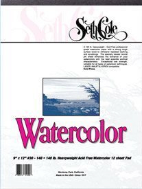 Alvin Seth Cole Watercolor Pad 11 x 15inches 12 Sheet 140Lb.