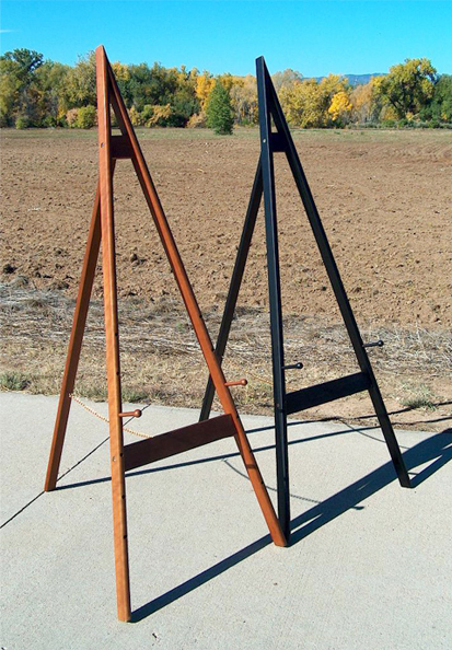 A-Frame Adjustable Wooden Easel, Black