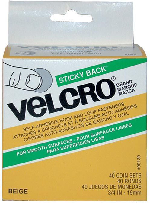 Velcro® Sticky Back® Coins: Beige, 3/4 X 40