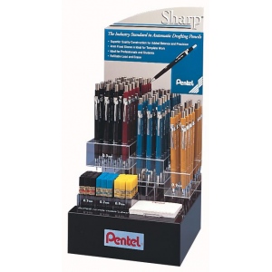 Pentel Sharp Drafting Pencil Display: 72 Assorted