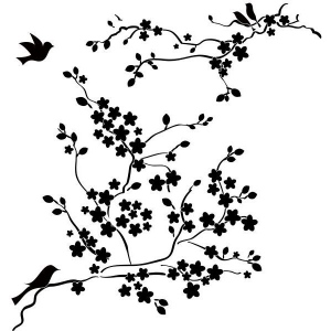 The Crafter's Workshop Design Template: Cherry Blossoms, 6" x 6"