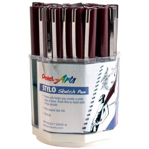 Pentel Stylo Sketch Pen Display Assortment