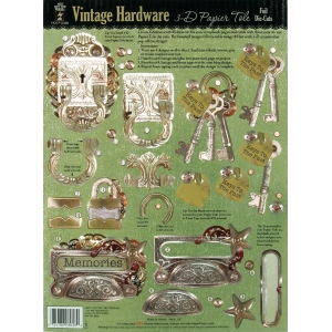 Hot Off The Press 3D Papier Tole Die-Cuts: Foil, Vintage Hardware