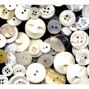 Buttons Galore & More Button Bananza Grab Bag: White