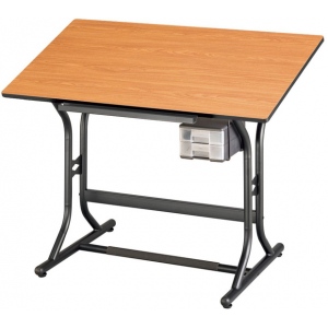 Alvin Craftmaster Junior Art, Drawing, and Hobby Table: Cherry Woodgrain Top, 24" x 40"