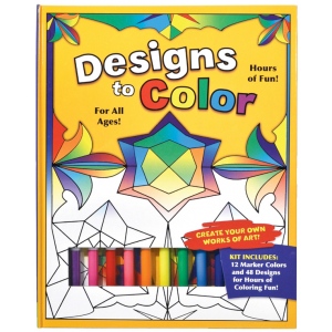 Flying Frog Designs to Color Activity Book: Original Marker, 12 Colors