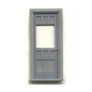 1/4" Scale Architectural Components: 30" Door with Window and  Frame, Set of 2 