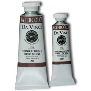 Da Vinci Artists' Watercolor Paint: Burnt Sienna, 15ml Tube