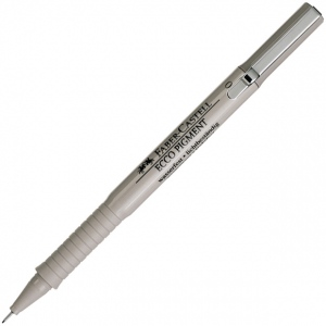 Faber-Castell Ecco Pigment Fibre-tip Pen, Black: 0.2 mm, Pack of 10