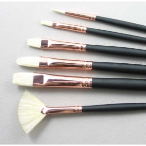 Repin Set of 6 Hog Bristle Art Brushes