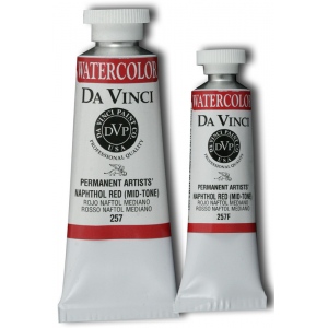 Da Vinci Artist's Watercolor Paint: Napthol Red (Mid-Tone), 37ml Tube