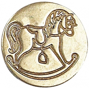 Manuscript Decorative Wax Sealing Coin: Rocking Horse
