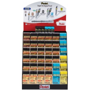Pentel Super Hi-Polymer Lead Display: 468 Assorted