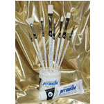 Permalba Oil Brush White Bristle & Pure Red Sable Perfect Bright: Set of 8