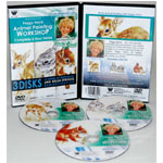 Peggy Harris's 3 Hour, 3 DVDs Set of Animal Oil Painting  Fawn, Baby Jack Rabbits and Squirrel,( Includes 3351, 3352, and 3353)
