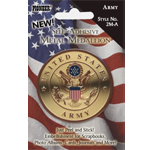Pioneer Self-Adhesive Metal Military Medallion: Army