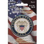 Pioneer Self-Adhesive Metal Military Medallion: Navy