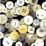 Buttons Galore & More Button Bananza Grab Bag: Ivory
