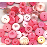 Buttons Galore & More Button Bananza Grab Bag: Bubble Gum 