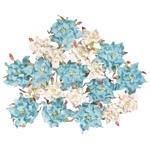 Blue Hills Studio Irene's Garden Box O'Gardenia: Light Blue & White, 20 Pieces