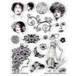 Hot Off the Press Clear Stamp Set: Vintage Ladies, 5 1/2" x 7"
