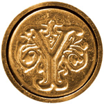 Manuscript Initial Ceramic Mini Seal: Y