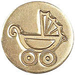 Manuscript Decorative Wax Sealing Coin: Pram