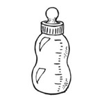 Sarasota Stamps Mounted Rubber Stamp: Baby Bottle
