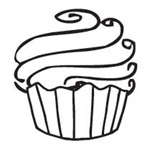 Sarasota Stamps Mounted Rubber Stamp: Cupcake Mini