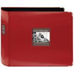 Pioneer 12" x 12" XL D-Ring Leatherette Scrapbook Binder: Red