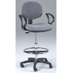 Martin Stanford Drafting Height Seating Chair: Black