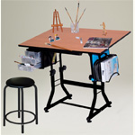 Martin Ashley Black Creative Hobby Table with Stool