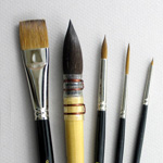 Aquarelle Set of 5 Art Brushes