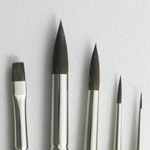 Siberian Blue Squirrel Set of 5 Art Brushes "Portrait"
