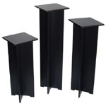 Xylem Quick Set Pedestal, Black: 15-1/2" x 15-1/2" Body Size, Pack Of 3