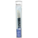 Royal & Langnickel 9100 Series Zip N' Close Brush Set: Dark Blue, Bristle, Round, 1, 3, 5