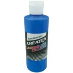Createx Airbrush Paint: Blue, Fluorescent, 4 oz.