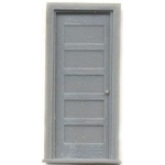 1/4" Scale Architectural Components: 30" 5-Panel Door with Frame, Set of 2 