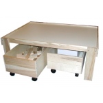 Beka Train Table: Maple Table with Baltic Birch Split Top