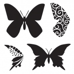 The Crafter's Workshop Design Template: Layered Butterflies, 6" x 6"