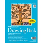 Strathmore 100 Series Tape Bound Drawing Paper: Sheet Stock, 9" x 12", Pack of 200